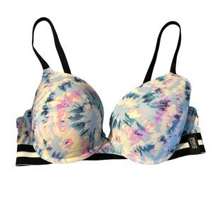 Pink Bra 36D Push Up Bra Wear Everywhere Push-Up Victoria Secret Tie Dye Print